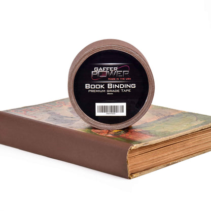 Bookbinding Tape | Cloth Book Repair Tape | Brown | USA Quality | 2 in X 15 Yds | by Gaffer Power