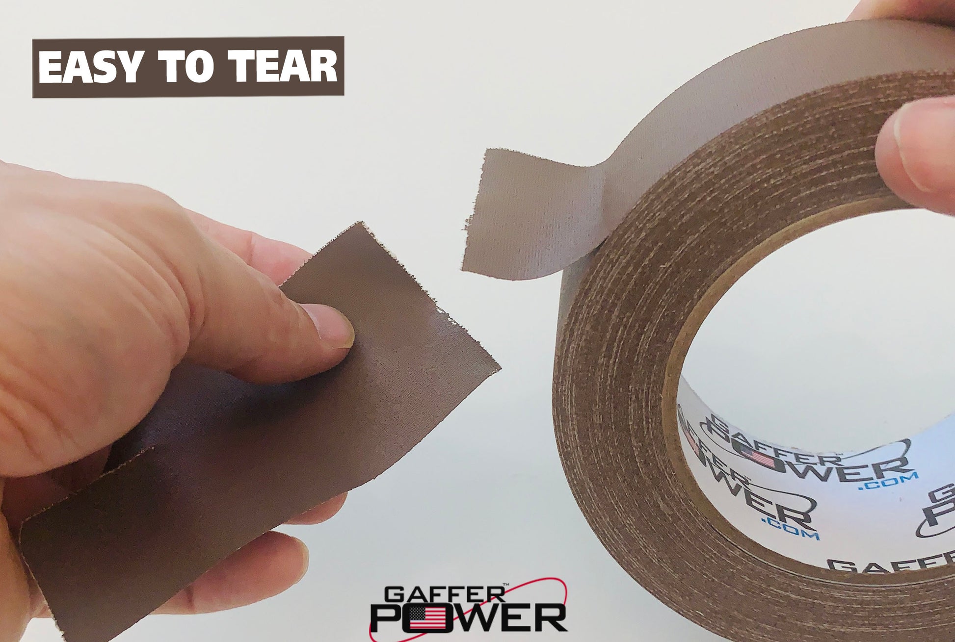 Gaffer Power Real Professional Premium Grade Gaffer Tape Made in The USA - Brown 3 inch x 30 Yards - Heavy Duty Gaffers Tape - Non-Reflective - Multip