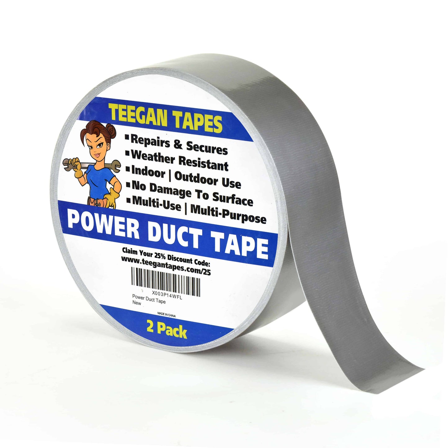 Power Duct Tape | 2-Pack Silver | 2 in X 40 Yds