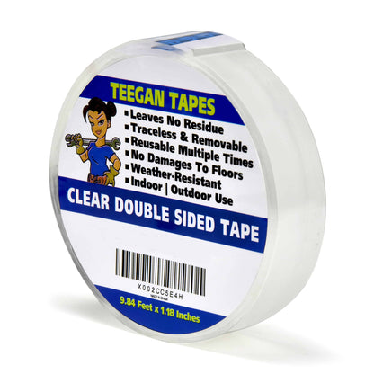 BAURIX® Nano Tape, Strong Double Sided Tape Heavy Duty, Clear Double Sided  Mounting Tape, Reusable