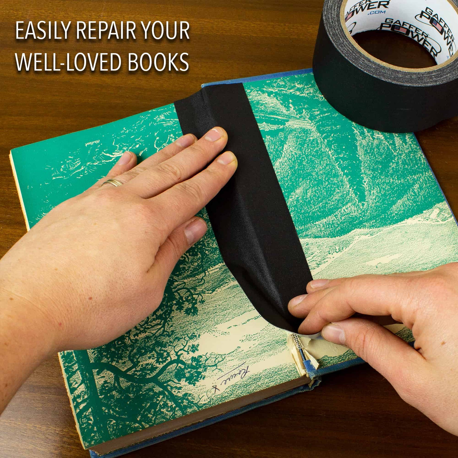 Bookguard BookGuard 2 inch Premium Cloth Bookbinding Repair Tape, 15 Yard  Roll, Black