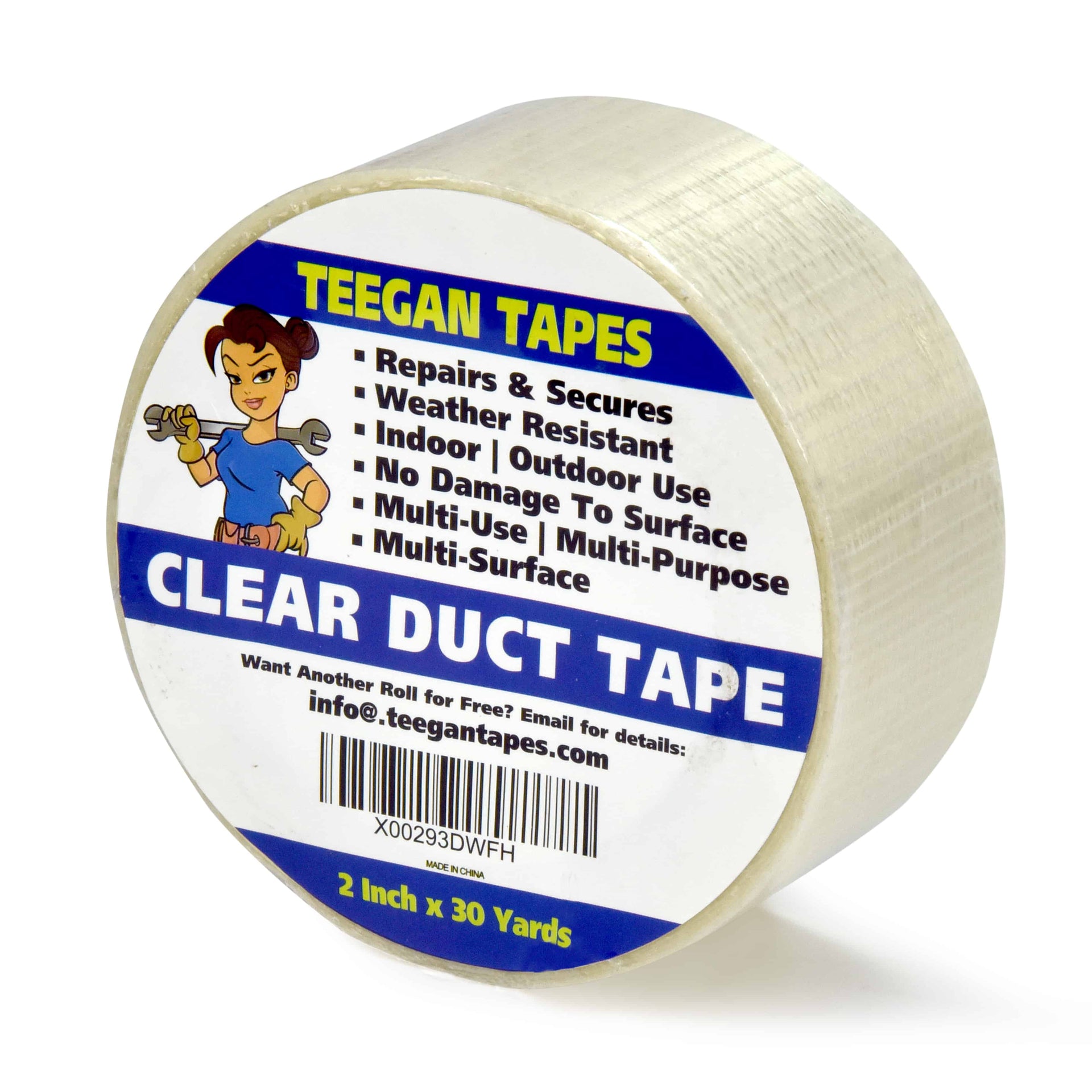 DUCK TAPE Duck Tape 222150 Duct Tape, 20m x 50mm, Clear, Gloss