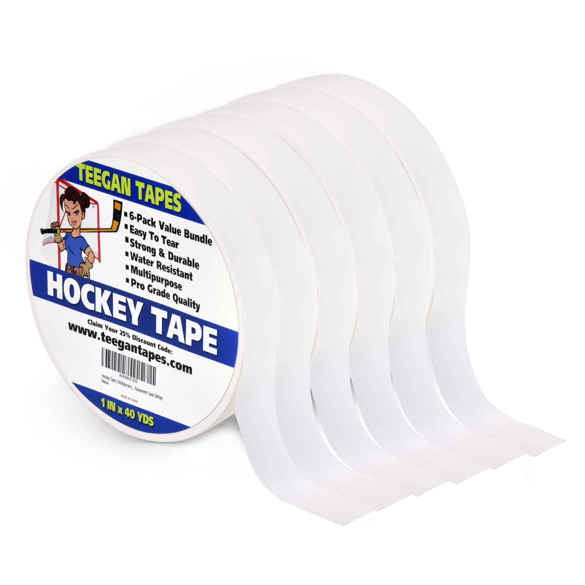 Hockey Tape  Multipurpose Cloth Tape Roll for Ice & Roller Hockey Sti –  Gaffer Power