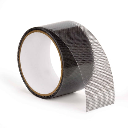 Fiberglass Covering Wire Mesh - Screen Repair Tape - 2 In X 6.7 Ft  Black