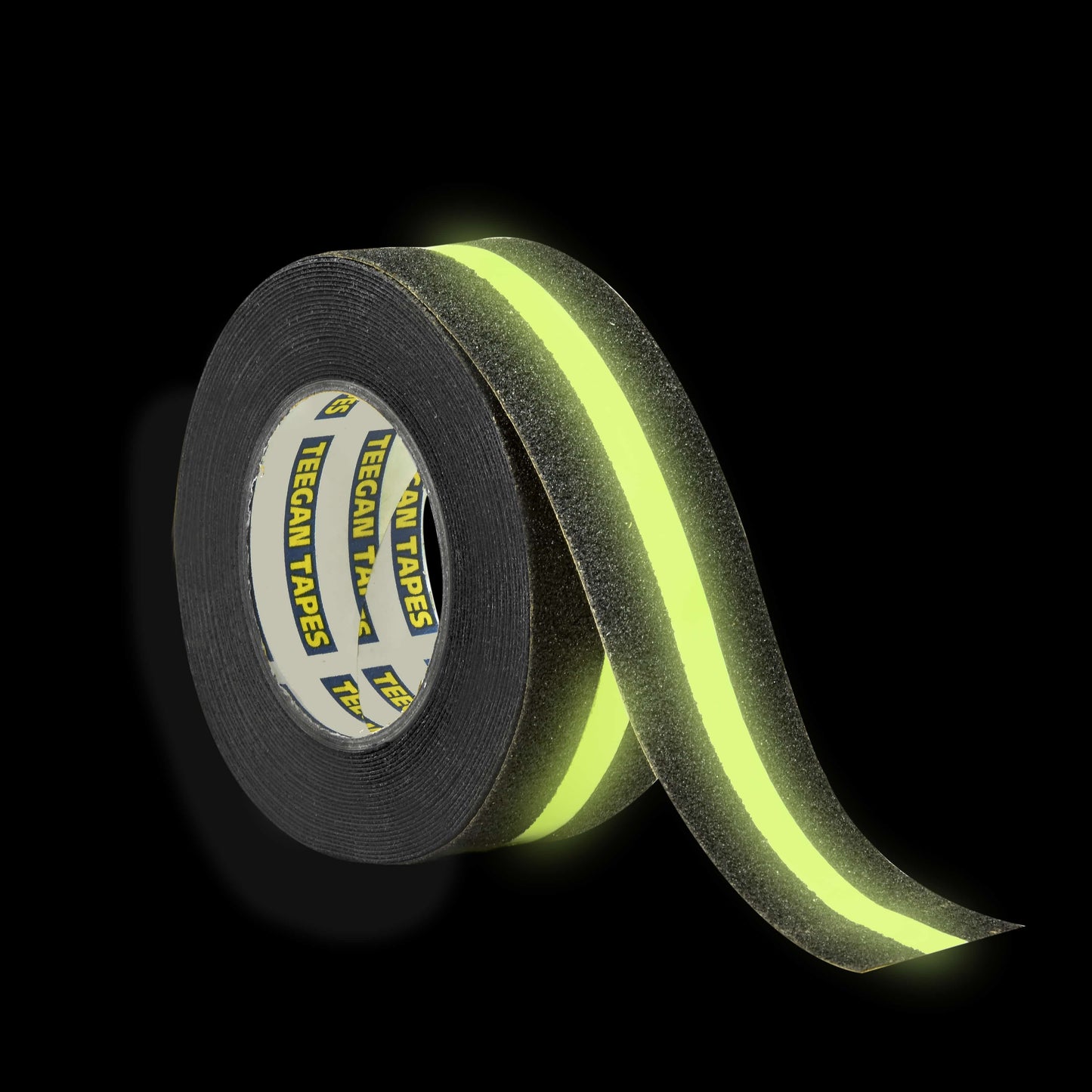 Anti Slip Tape Grip & Friction Tape, Black, with Glow in The Dark Strip - 2 in x 30 Ft