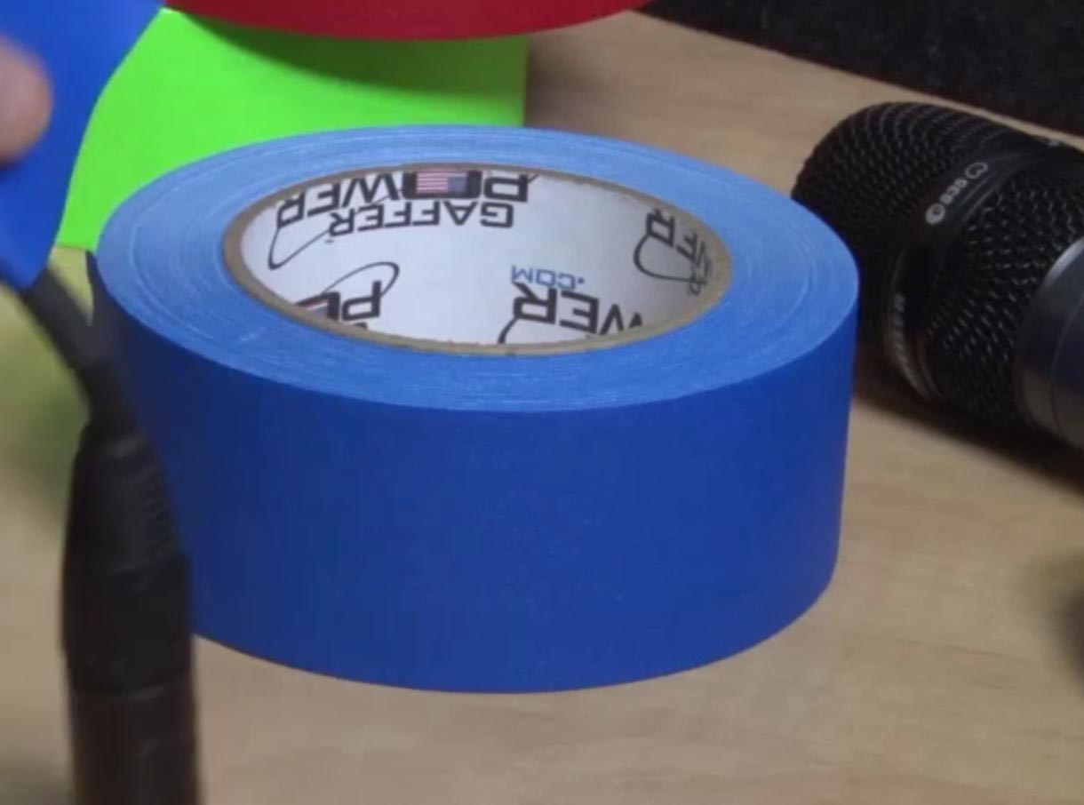 GaffTac Blue Spike Tape - 12mm x 25 (Rosco Blue Spike GaffTac)
