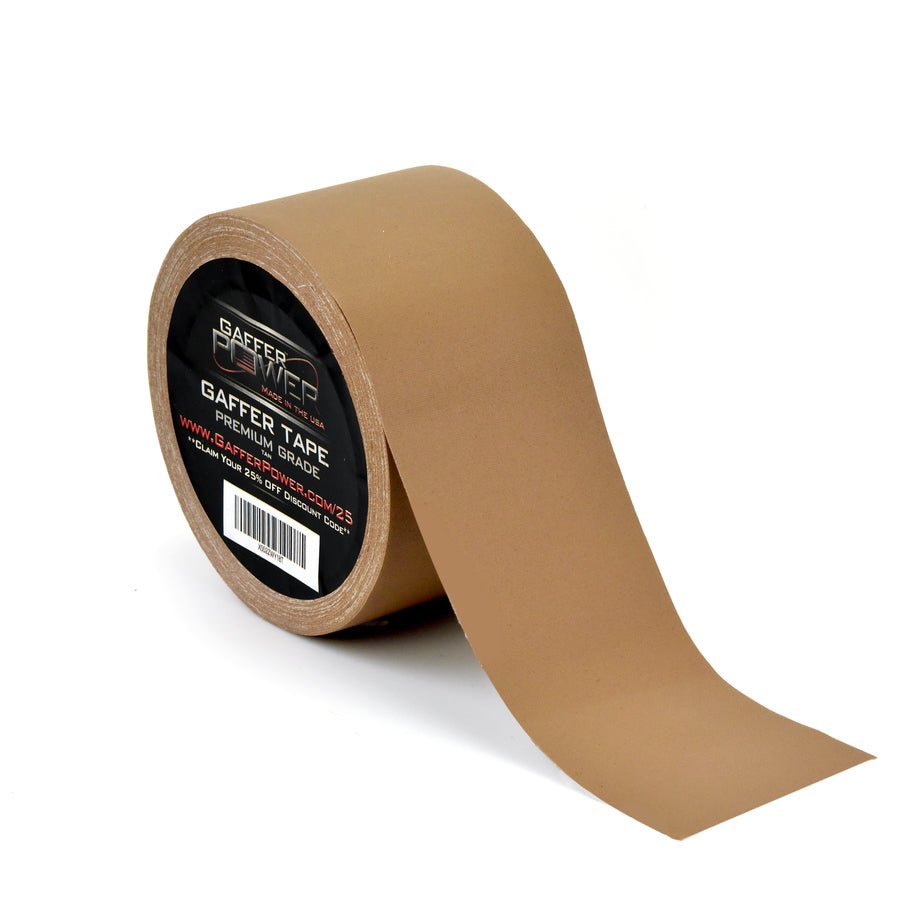 REAL Professional Premium Grade Gaffer Tape  Made in the USA - 3 Inch x 30 Yards, Tan