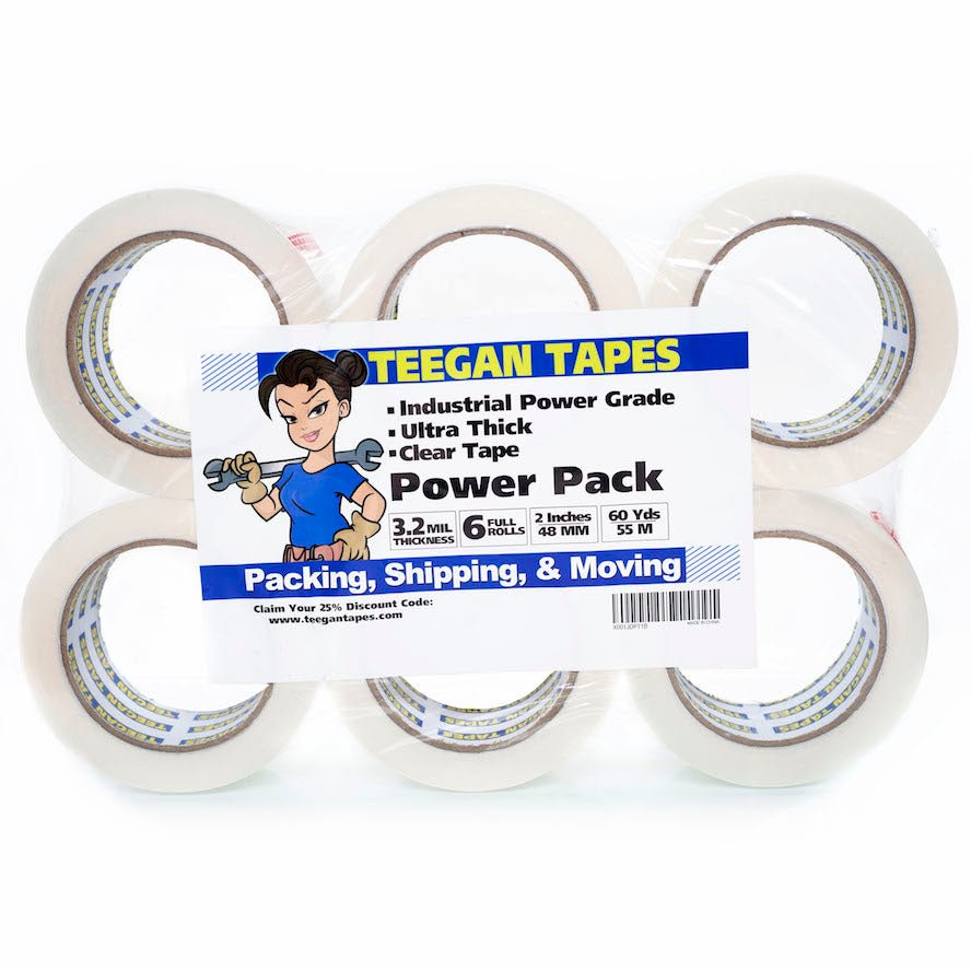 6-Pack (2 In x 60 Yds ) Packing Tape rolls