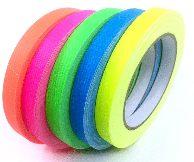 1/2 inch (12mm) Standard Grade Fluorescent Gaffers Tape ,Green[1 Roll], Size: 1/2 (12mm)