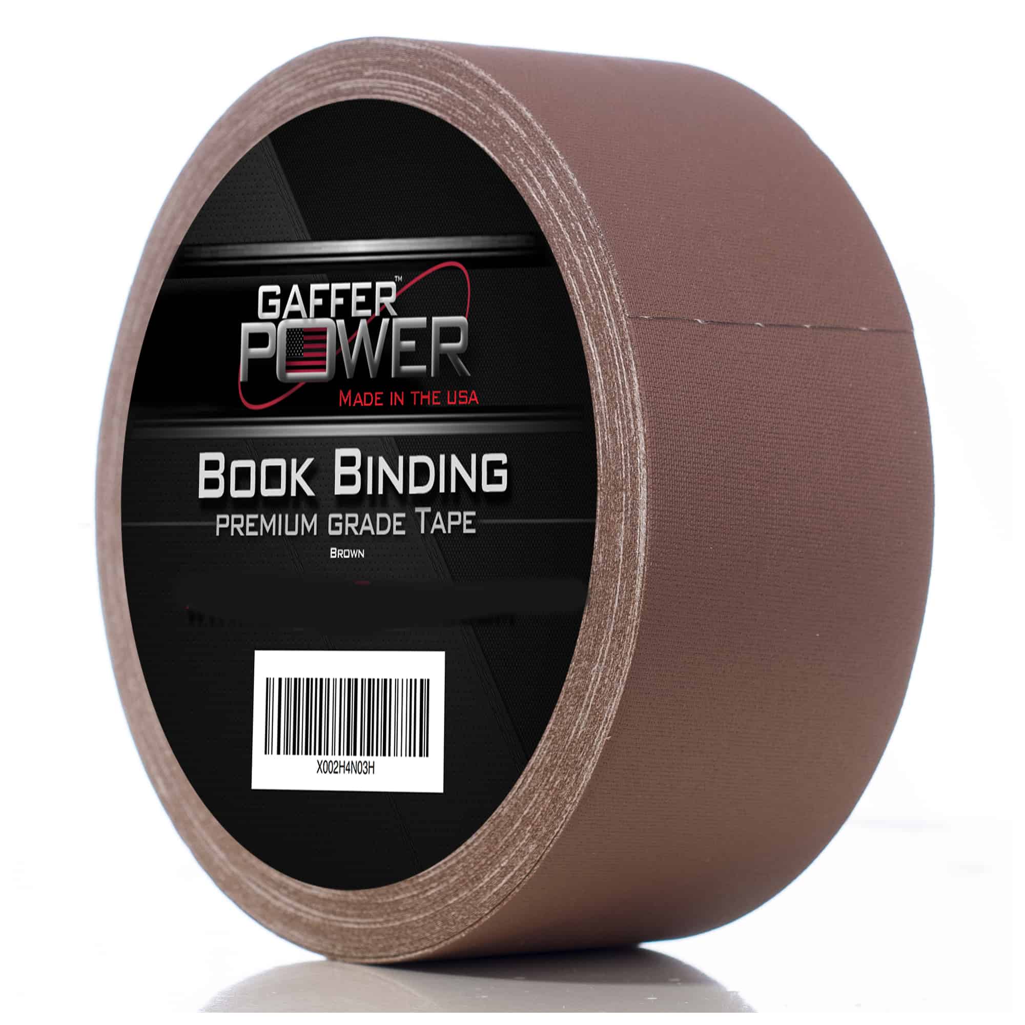 Bookbinding Tape | Cloth Book Repair Tape | Brown | USA Quality | 2 in x 15 yds | by Gaffer Power