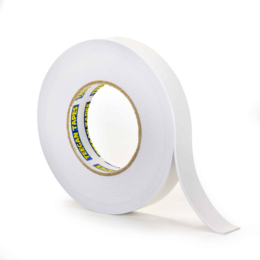 Double Sided White PE Foam Tape, Outdoor and Indoor Use, 1-inch x 27 Feet, 1/16 Thick