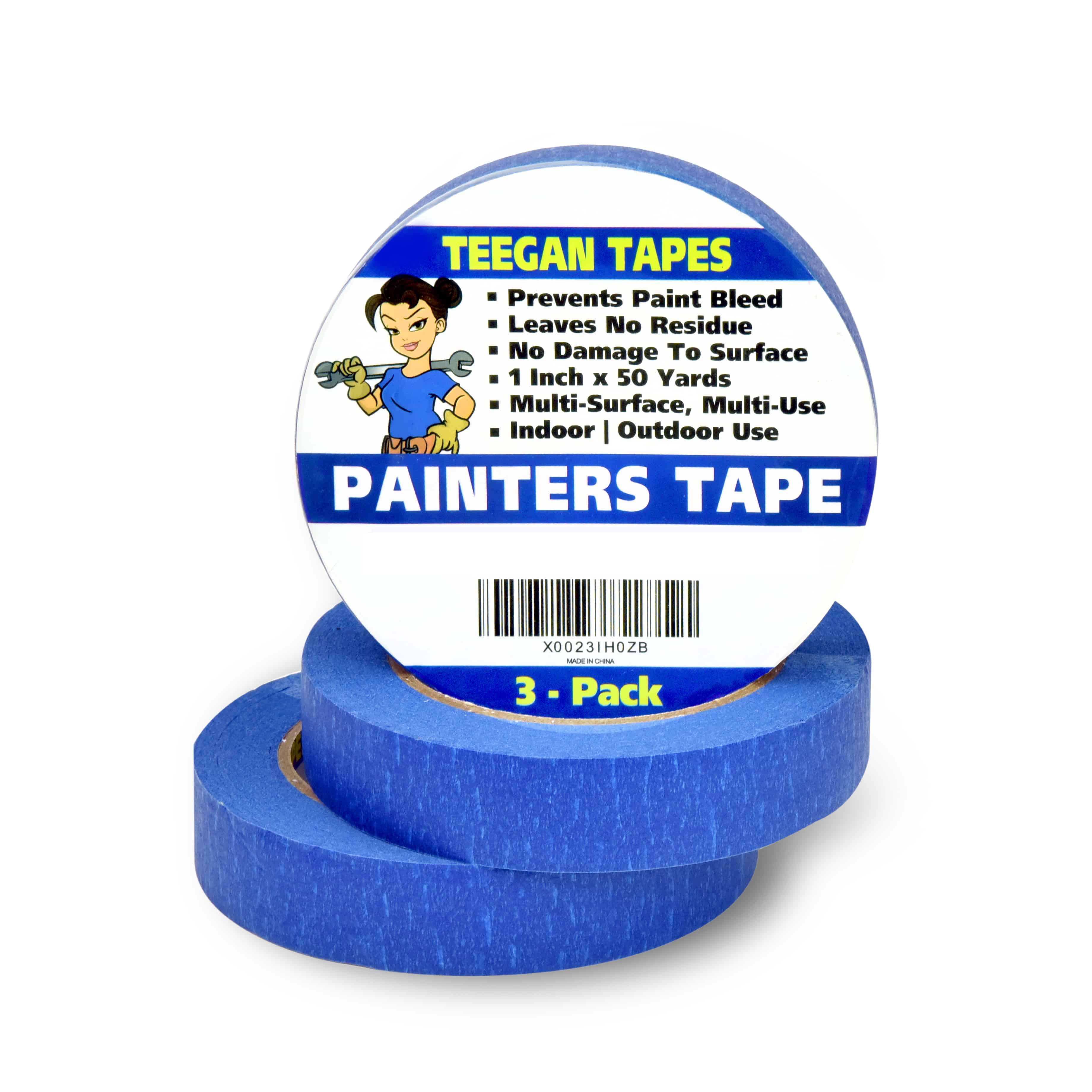 Blue Painters Tape, 3-Pack (1 In x 50 Yards) – Gaffer Power